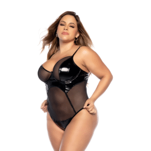 Body Con Varilla Negro Brillante - Image 3