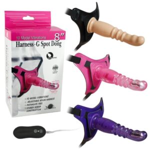 10 MODE VIB. HARNESS G-SPOT DONG 8 PINK - Image 3