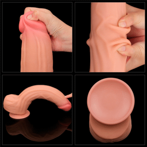 12'' King Sized Sliding Skin Dual Layer Dong - Image 7